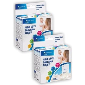 Resim Anne Sütü Saklama Poşeti, Süt Saklama Poşeti 20 Adet 