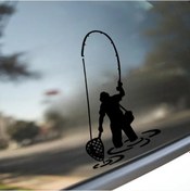 Resim Gaojunshop01 Siyah 6x3.5 İnç Oracal 651 Vinyl Balıkçı Çıkartması Kolay Yapışır Dayanıklı 