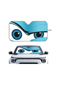 Resim Goldenqian Karikatür Gözler Sevimli Araba Güneşlik Cam Katlanabilir Üç Katmanlı Yalıtım Güneşlik Vantuz Blokları Uv Işınları Güneş Z6 