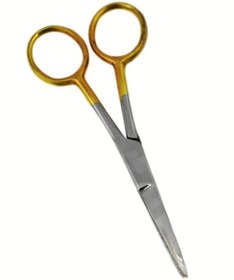 Resim usin Gold 11 cm Paslanmaz Çelik İnce Ağızlı Kaş Burun Bıyık Saç Sakal Kesme Düzeltme Makası 