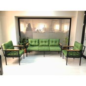 Resim adımshops İnci Balkon-bahçe-kafe Çay Seti Koltuk Oturma Takımı-oturma Grubu Çstakımlazer 