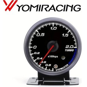 Resim Cloudstore Yomıracıng 60mm 200kpa Turbo Göstergesi Siyah Metal Kadran Aydınlatmalı Yüksek Hassasiyet 