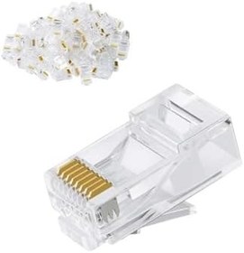 Resim Kaliteli 100 Adet Rj45 Cat5 Cat6 Ethernet Konnektör Soketi Switch Ve Patch Panel Soketi Ucu 