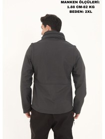 Resim Camp Scoutland Camp460 Outdoor Tactical Softshell Su & Rüzgara Dayanıklı Erkek Taktik Yelek & Mont Antrasit 