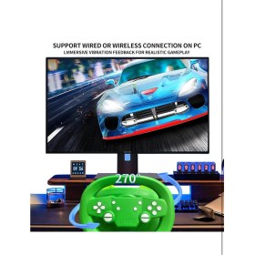 Resim Telefon Uyumlu Oyuncu Direksiyon Seti Titreşimli Wireless Android/ios/ps4/ps3/pc/ns 270• Pedallı 