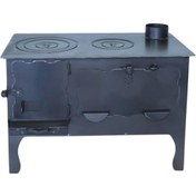 Resim Şehzade Camsız Altaş Kuzine Soba 4 Mm Çok Amaçlı Bahçe Tipi Kuzine Soba Özel El Yapımı Soba 