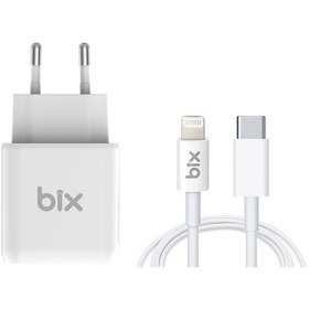 Resim Bix Bx-cl20ta 20w Pd Hızlı Şarj Adaptörü 3a Usb-c'den Lightning Kablo 