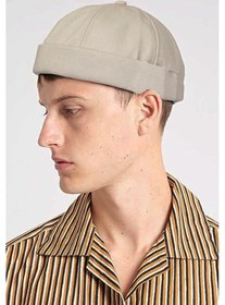 Resim Ayarlanabilir Retro Bej Takke Yazlık Şapka Bej 