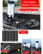 Resim Japanex Araç İçi Kaydırmaz Ped 3D Numaratör Telefon Tutuculu Torpido Kaydırmaz XL Yuvarlak 