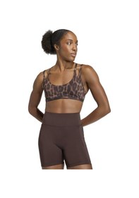 Resim Earstr/black/prınt Adidas Kadın Koşu - Yürüyüş Sporcu Sütyeni Bra Opt Aop Ls B Kf5702 Kahverengi 