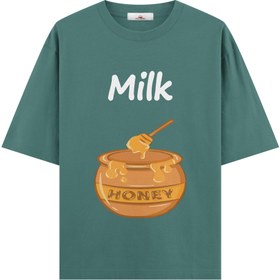 Resim Milk Honey - Hamile Oversize Tshirt - Yeşil / S / Oversize 