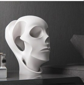 Resim Mistik Sanat Eseri Yüz Heykeli 22 Cm 