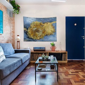 Resim Kesik İki Ayçiçeği Duvar Örtüsü - 160 cm x 220 cm 