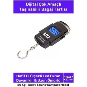 Resim Seyahat Bavul Ağırlık Tartı Dijital Çok Amaçlı Taşınabilir Bagaj Tartısı Max 50 Kg Çok Renkli 