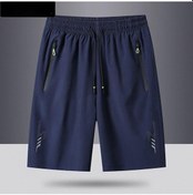 Resim Yaz Yeni Stil Basketbol Şortu Rahat Erkekler İçin, Hızlı Kuruyan Beş Çeyrek Pantolon, Buz İpek Fitness Bol Büyük Pantolon Lacivert 