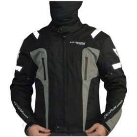 Resim Venom Air Racing Siyah-Gri Motosiklet Ceketi 