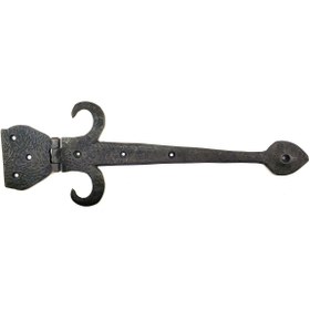 Resim Skygo Antika Tarz Dekoratif Pirinç Kuyruklu Çanak Menteşe - 137x390 mm, Oksit 