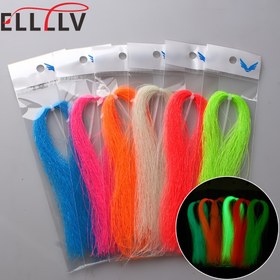 Resim Yeni geliştirilen ürünler, özel kalıp aynı modele sahip değil 6-renkli parlak renk gece lambası sinek bağlama malzemesi deniz balıkçılığı yem kanca balıkçı ekipmanları 
