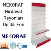 Resim Mekoraf Hırdavat Reyonu 225 Cm Boy 90 Cm En (Delikli Reyon) Beyaz 