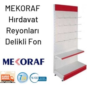 Resim Mekoraf Hırdavat Reyonu 225 Cm Boy 90 Cm En (Delikli Reyon) Beyaz 