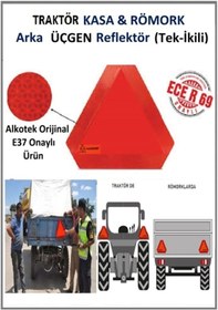 Resim Traktör-Römork Üçgen Reflektör E-37 Onaylı Alkotek Ecer6 