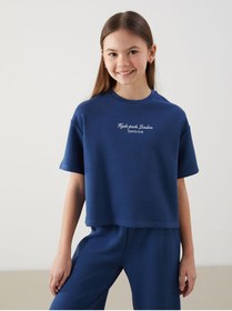 Resim LC Waikiki UZG STORE'dan Stil Sahiplerine Sıfır Roba Yaka Soft Touch Kız Çocuk T-shirt ve Eşofman Altı 