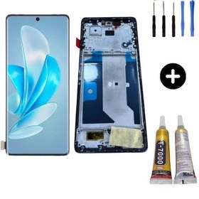 Resim Vivo V29 Lite 5g Uyumlu Çıtalı Servis Lcd Ekran Dokunmatik + Montaj Seti 