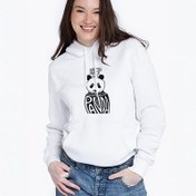 Resim Panda Sevgisi Kapşonlu Kadın Sweatshirt 