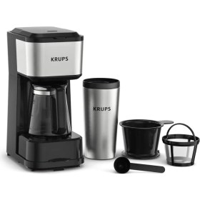 Resim Genel Markalar Simply Brew Kahve Makinesi - Paslanmaz Çelik Seyahat Bardaklı Çoklu Servis 4'ü 1 Arada 