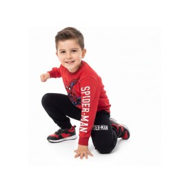 Resim Spiderman Baskılı Kışlık Pamuklu Erkek Çocuk Alt Üst Takım Kırmızı 