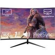 Resim IZOLY 2456c165 24" 1ms 165hz Amd Free Sync Fhd Led Hdmı Dp Va Curved Oyuncu Monitör 