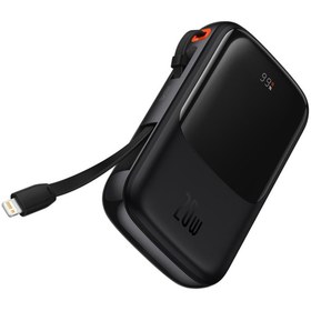 Resim Baseus Qpow Pro Dijital Göstergeli 10000MAH 20W Hızlı Şarj Powerbank iPhone Lightning Kablolu 