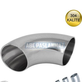 Resim Paslanmaz Krom Patent Dirsek 90° 304 Kalite (Ölçü Seçiniz) 