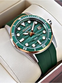 Resim Quantum Takvimli Safir Cam 24 Ay Garantili Silikon Kordon Çelik Kasa Erkek Kol Saati ADG1229SZ 