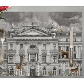 Resim Zoo Design Kumaş Amerikan Servis 4'lü Set 35x50cm Keten Kumaş Ulusl. Yıkama Ve Solmama Sertifikası Çok Renkli 