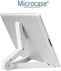 Resim Microcase Samsung Galaxy Tab S6 Lite SM-P610 P610 10.4 inch Tablet ile uyumlu Türkçe Bluetooth Klavye+Mouse+Tablet Standı Beyaz AL5166 