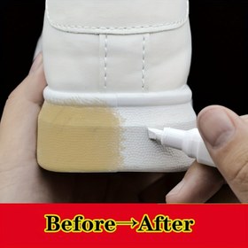 Resim 3 Adet Sneaker Orta Taban Kalemi Seti, Karartma Kalemi & Beyazlatma Kalemi & Şeffaf Antioksidasyon Kalemi, Ayakkabı Leke Çıkarıcı Aracı, Su Geçirmez Renk Onarım Tamamlayıcı Aracı 