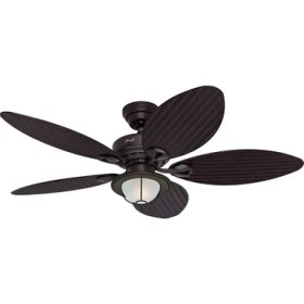 Resim HUNTER FAN Bayview Çağdaş Bronz - 137 cm . Angra Aydınlatmalı Dış Mekan Tavan Vantilatörü 