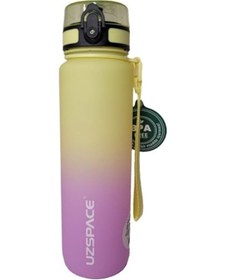 Resim Uzspace Vgn3038 Tritan Su Matarası 1000 ML Yellow Violet 