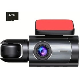 Resim Dashanshop Dual Kanal Kayit On 1080p Arka 720p Surucu İzleme Dahili 32gb Depolama Arac Kamerasi 