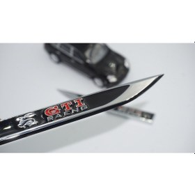 Resim Volkswagen Gti Running Rabbit Logo Çamurluk Yanı Krom Metal Bıçak 