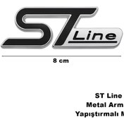 Resim St Line Metal Arma Yapıştırma Siyah Stline Bagaj Çamurluk Arması 
