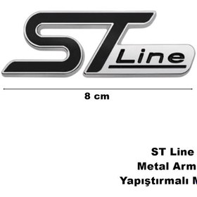 Resim St Line Metal Arma Yapıştırma Siyah Stline Bagaj Çamurluk Arması 