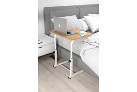 Resim Depolife Yükseklik Ayarlı Laptop Sehpası Kahvaltı Ders Çalışma Bilgisayar Ofis Yemek Çocuk Masası Metal Ayak 