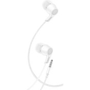 Resim Lucatech Yüksek Ses Kaliteli Kablolu Kulaklık 3.5 mm Jack Mikrofonlu Kablolu Beyaz Kulaklık 