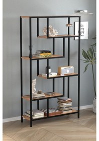 Resim Bofigo 6 Raflı Kitaplık Dekoratif Kitaplık Metal Kitaplık Ofis Kitaplığı Larissa Çam Çam 