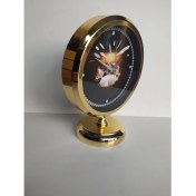 Resim Bahat Altın Gold Renkli Metal Ofis Salon Masa Saati 25*20 cm B2 