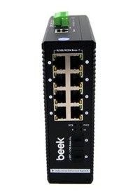 Resim Beek Bn-ısw-2082pg 8 Port Gigabit Poe 2 Port Sfp Yönetilebilir Endüstriyel Switch 