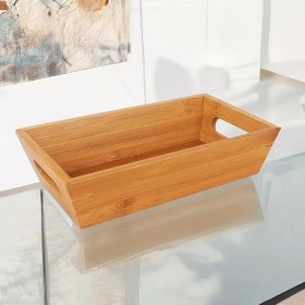 Resim Deconox Bambu Ekmek Sepeti 23X13X7CM, Bambu Ekmeklik, Bambu Ekmek Sunumluk 