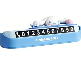 Resim Elmpaly Kuromi Araç Otopark Kartı Telefon Numarası Gösterge Pembe Mor Aksanlı Mavi 13x3x2cm 